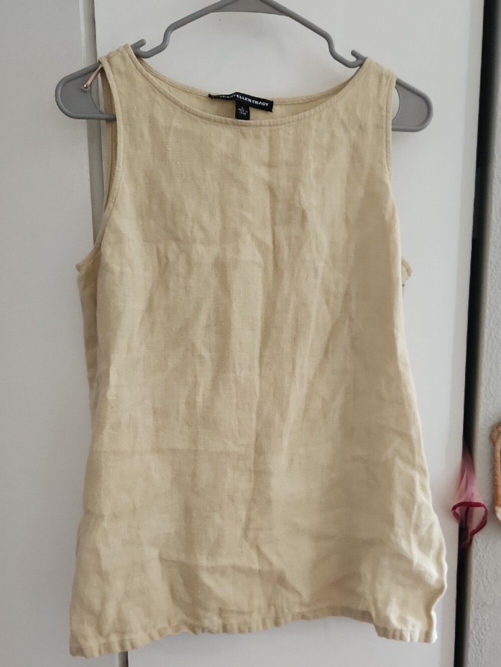 Ellen Tracy Women's Light Beige Tank Sz L